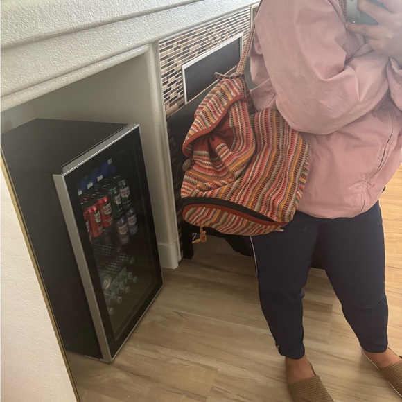 Striped Multicolor Drawstring Bag - Picture 5 of 6